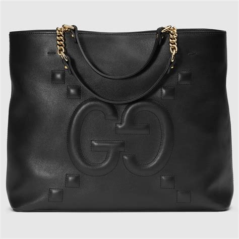 gucci embossed bag|Gucci embossed leather tote bag.